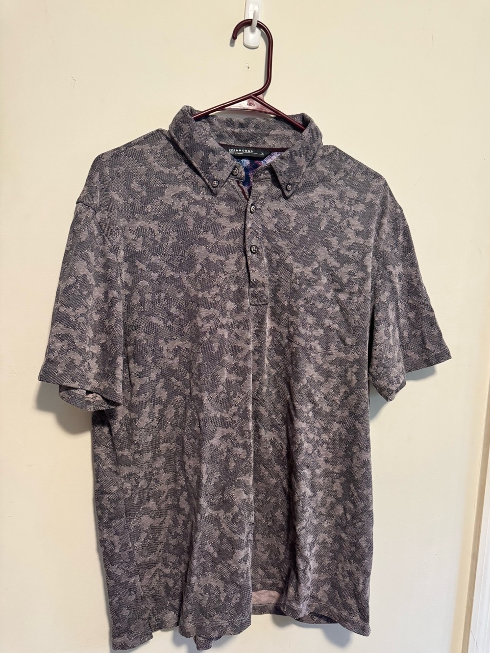 Men's Short-Sleeve Polo Shirt in Heather Gray